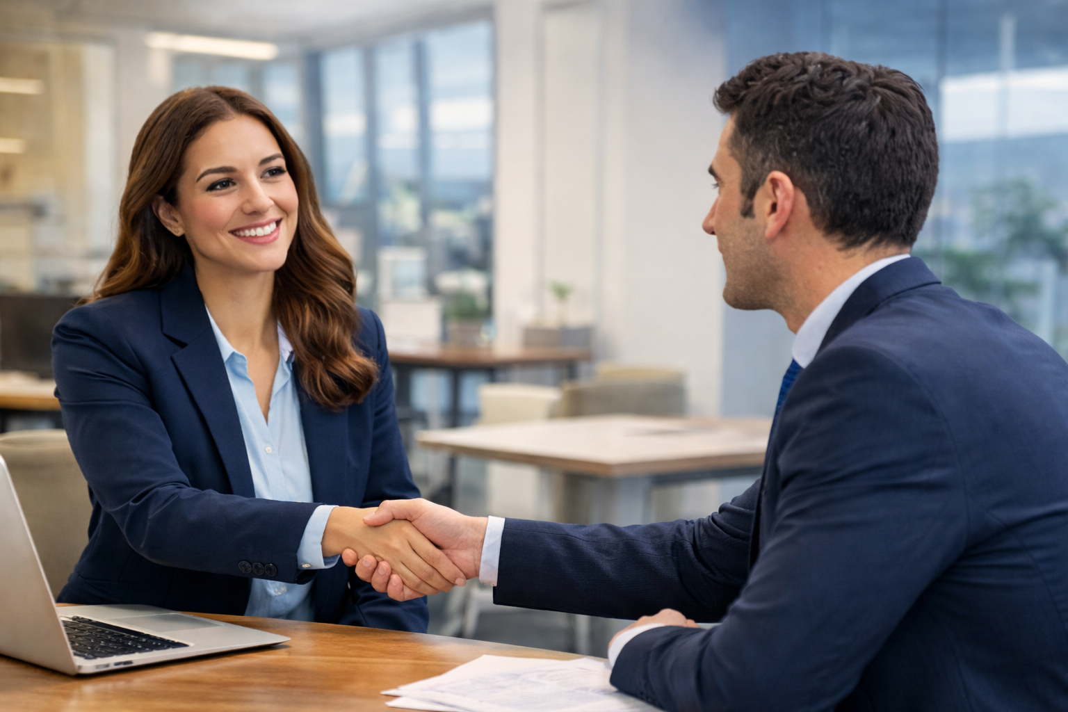Profesional revisando oportunidades comerciales